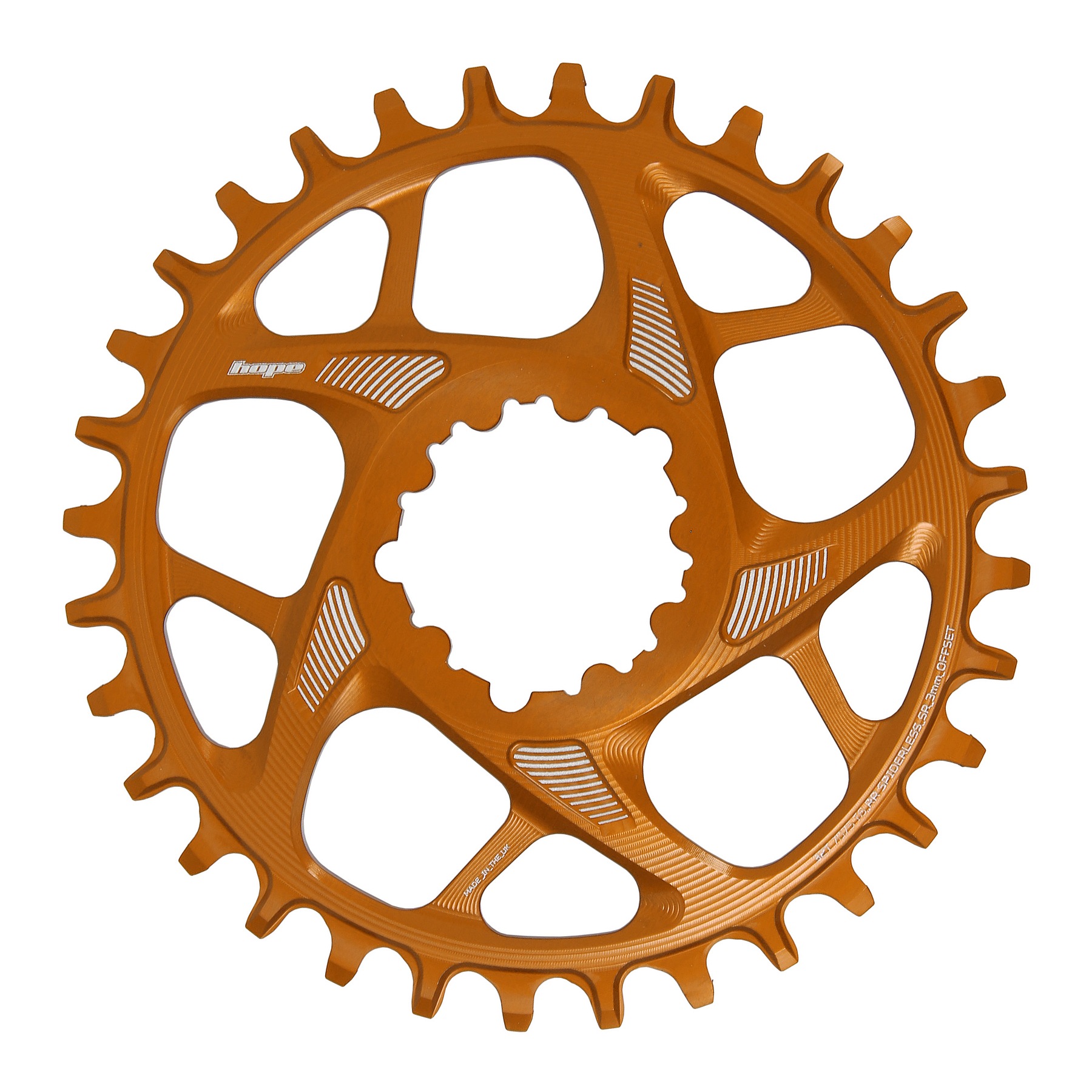 Кольцо цепи Hope R22 SR3 | SRAM с прямым креплением на 3 болта | со смещением 3 мм - оранжевое