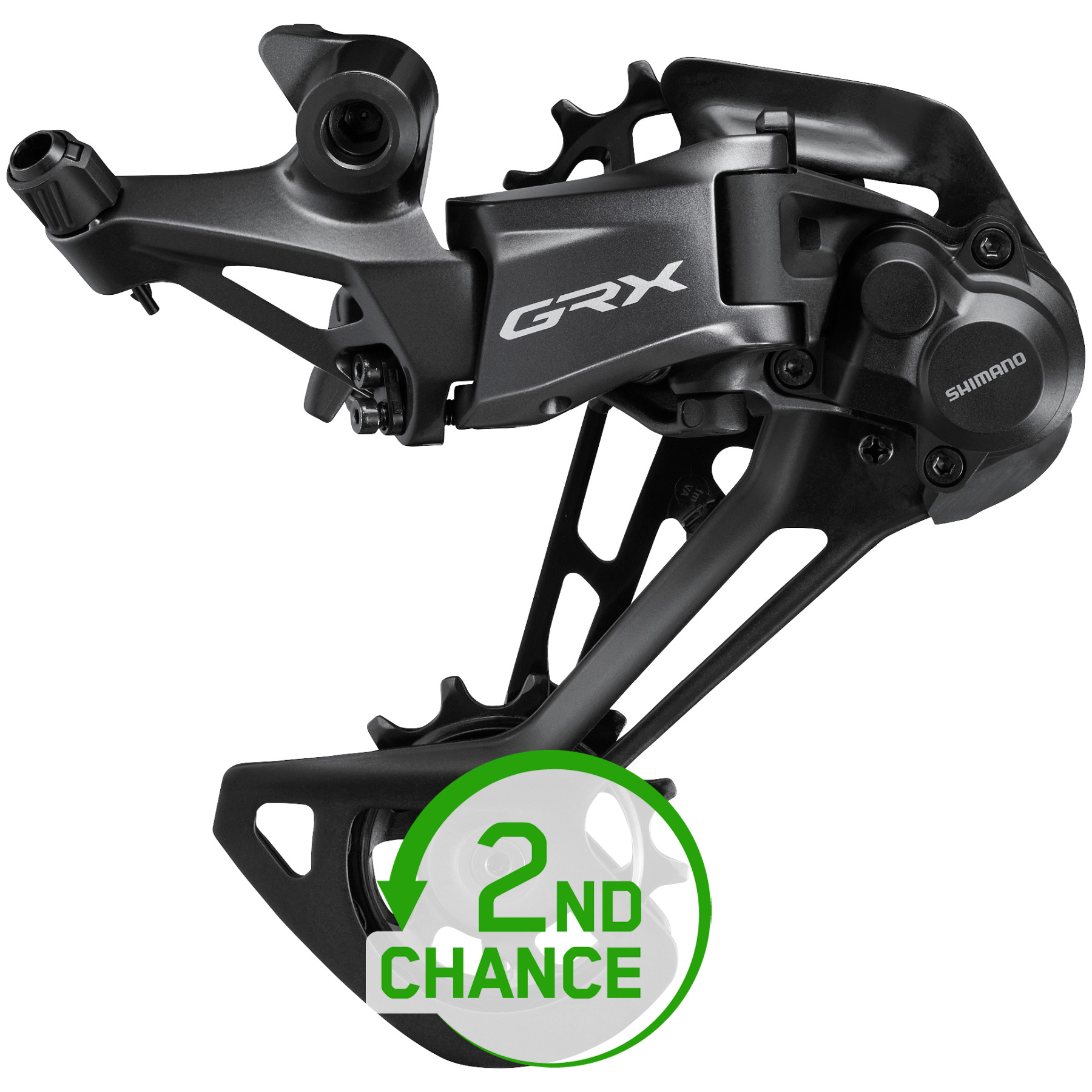 Picture of Shimano GRX RD-RX822-SGS Rear Derailleur - Shadow RD+ | 1x12-speed - long - black - 2nd Choice