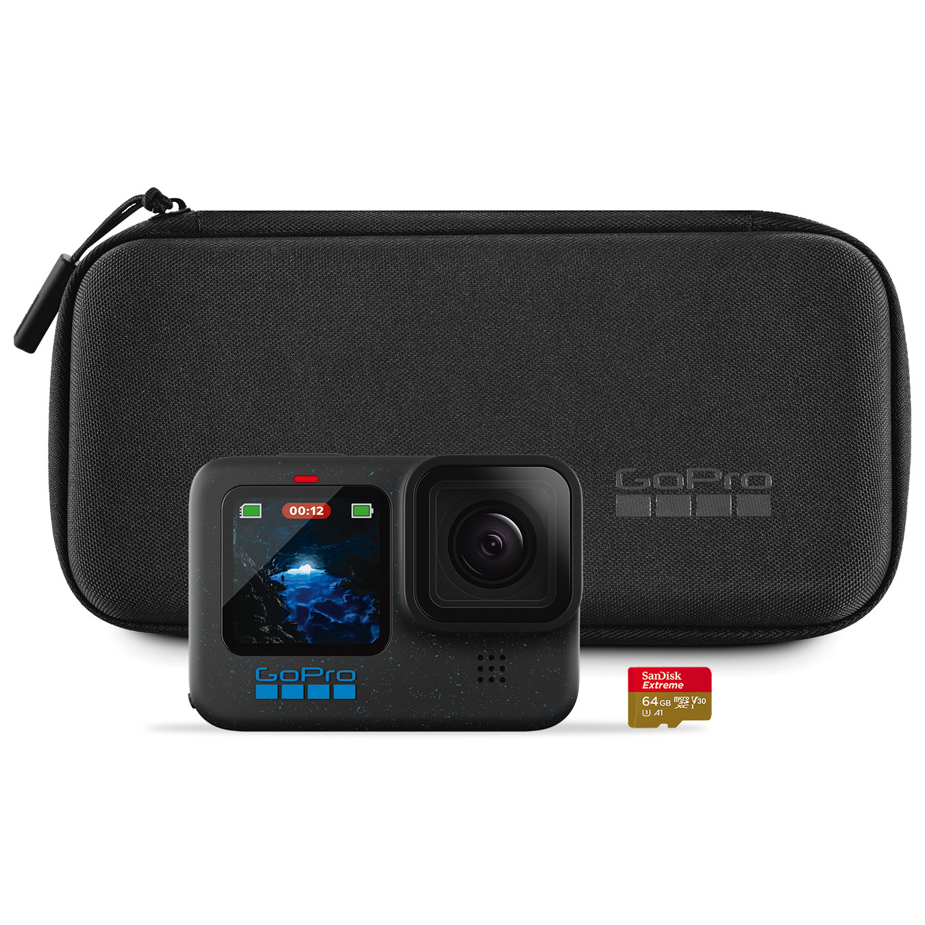 Image of GoPro Hero12 Black Action Camera + Case + Memory Card