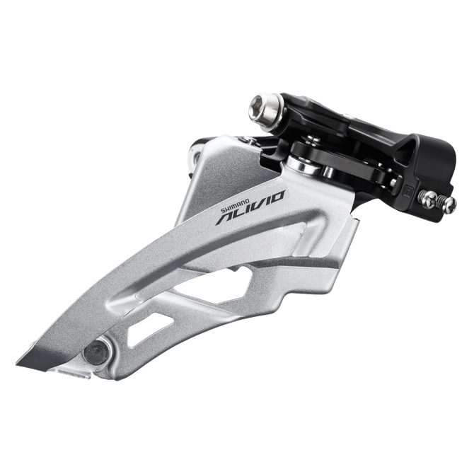 Productfoto van Shimano Alivio FD-M3100-M Side Swing Front Derailleur - 3x9-speed - Front Pull - Mid Clamp