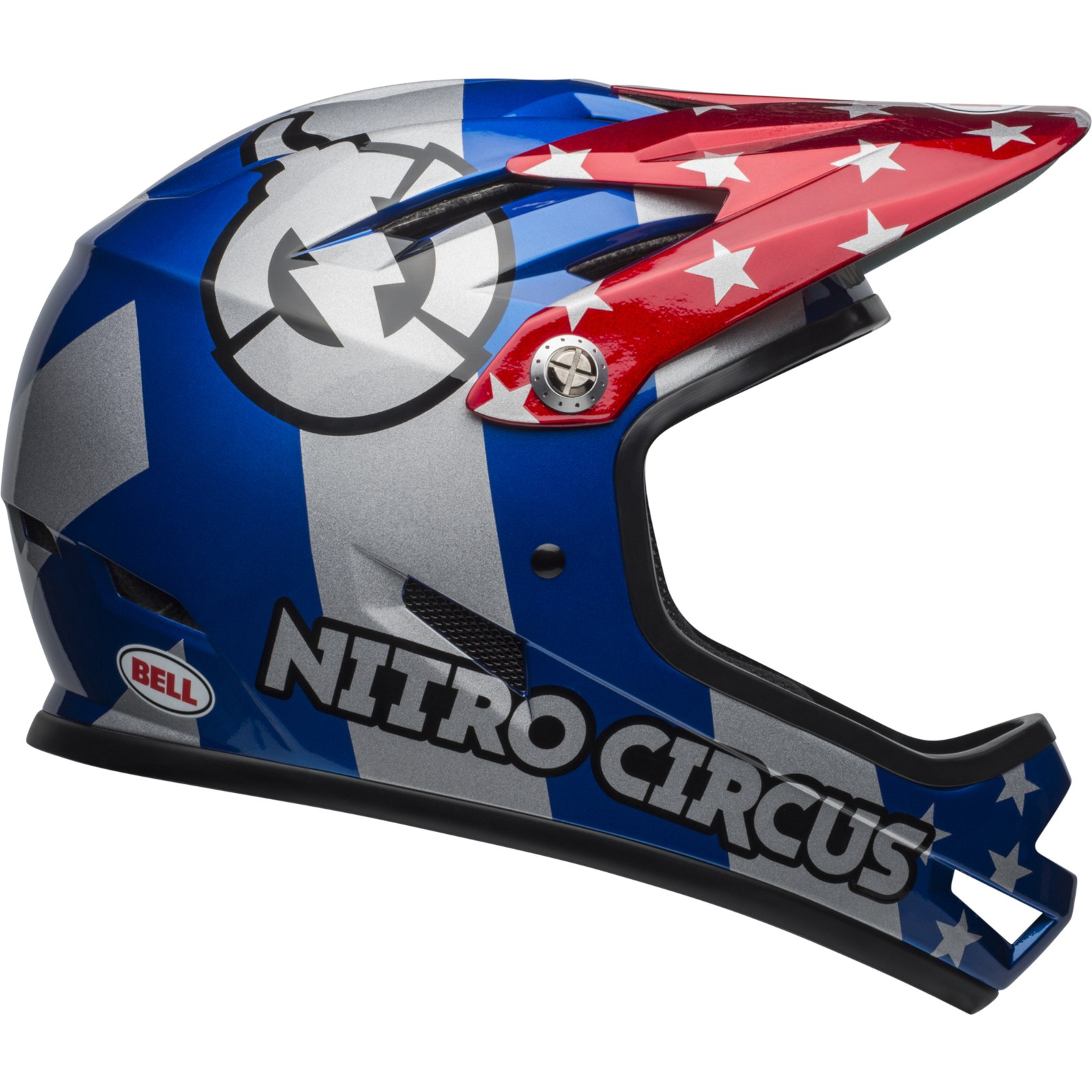 Productfoto van Bell Sanction Helm - red/silver/blue Nitro Circus