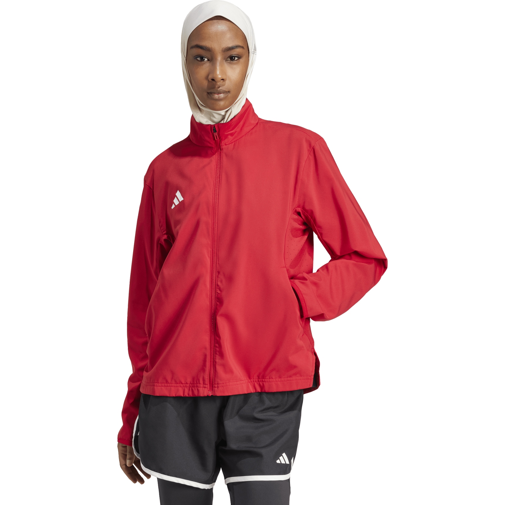 женская куртка для бега adidas Adizero Essentials - tempo red IT1821