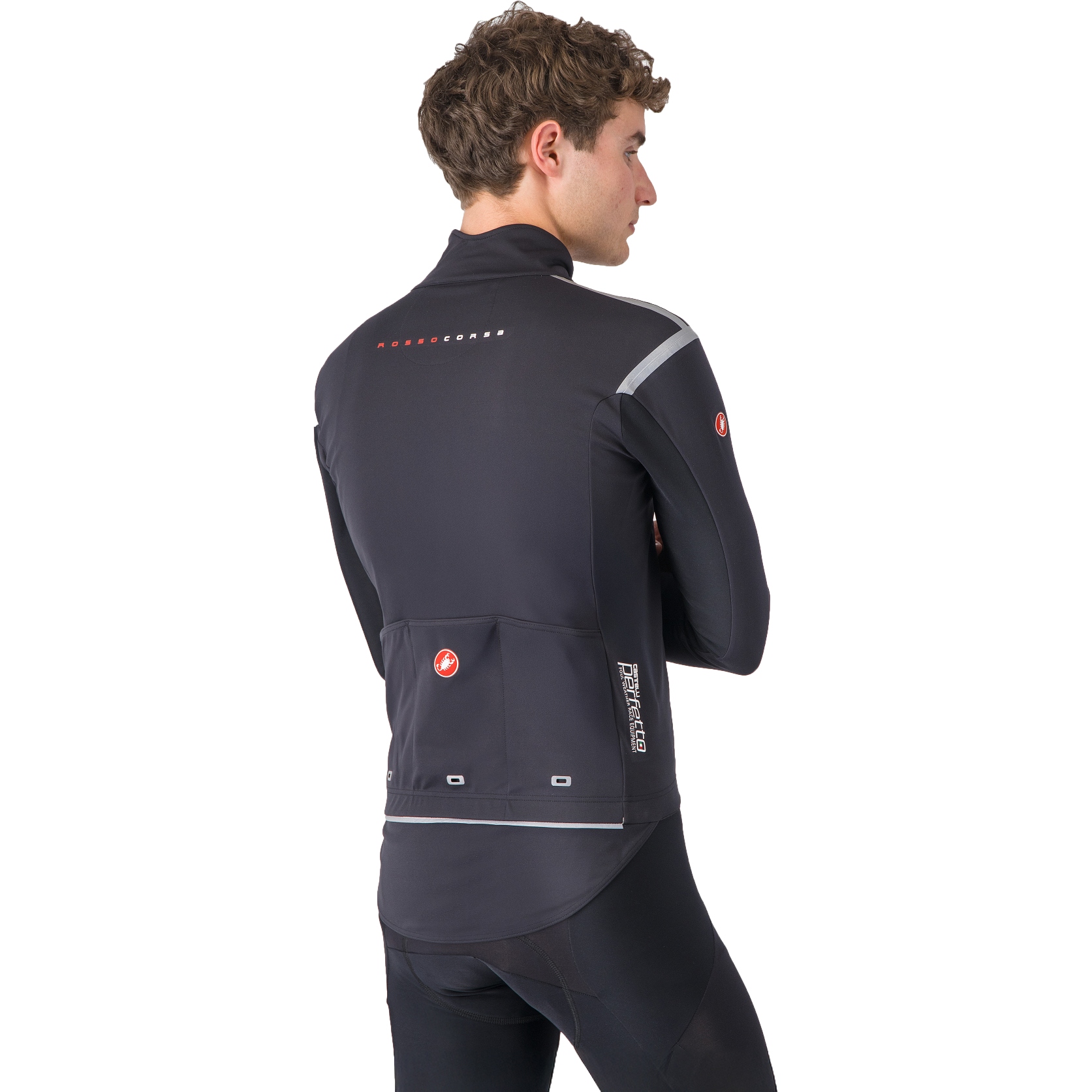 Castelli Perfetto RoS 3 Jacket Men - light black/silver reflex 085
