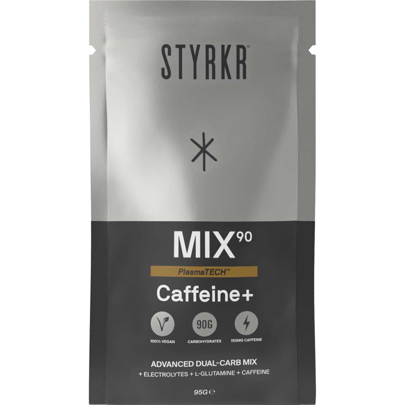 Produktbild von Styrkr MIX90 Caffeine Dual-Carb Energy Drink Mix - Kohlenhydrat-Getränkepulver + Koffein - 95g