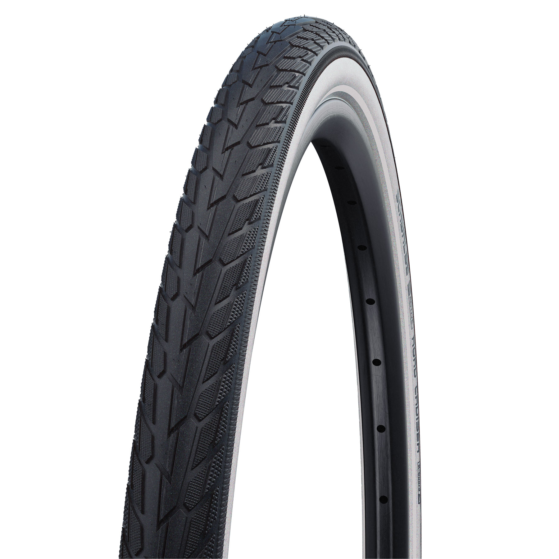 Picture of Schwalbe Road Cruiser Wire Bead Tire - Active | Green Compound | K-Guard - 28x1.60&quot; | whitewall-reflex