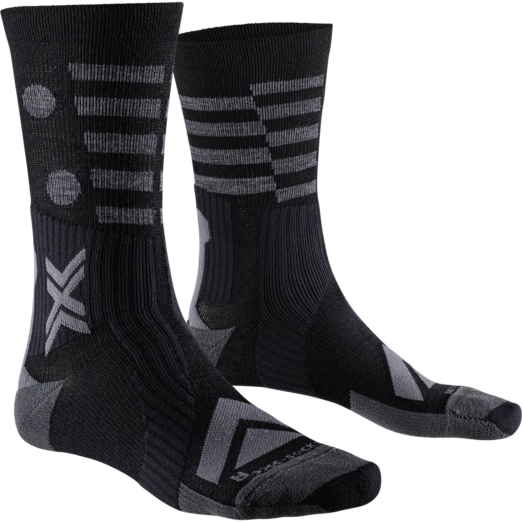 Picture of X-Socks Gravel Perform Merino Crew Socks - black/charcoal