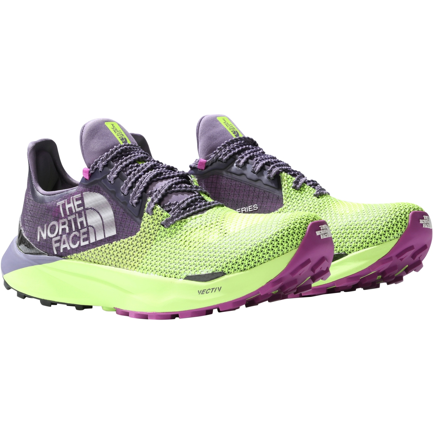 Productfoto van The North Face Summit VECTIV™ Sky Trail Hardloopschoenen Dames - LED Yellow/Lunar Slate