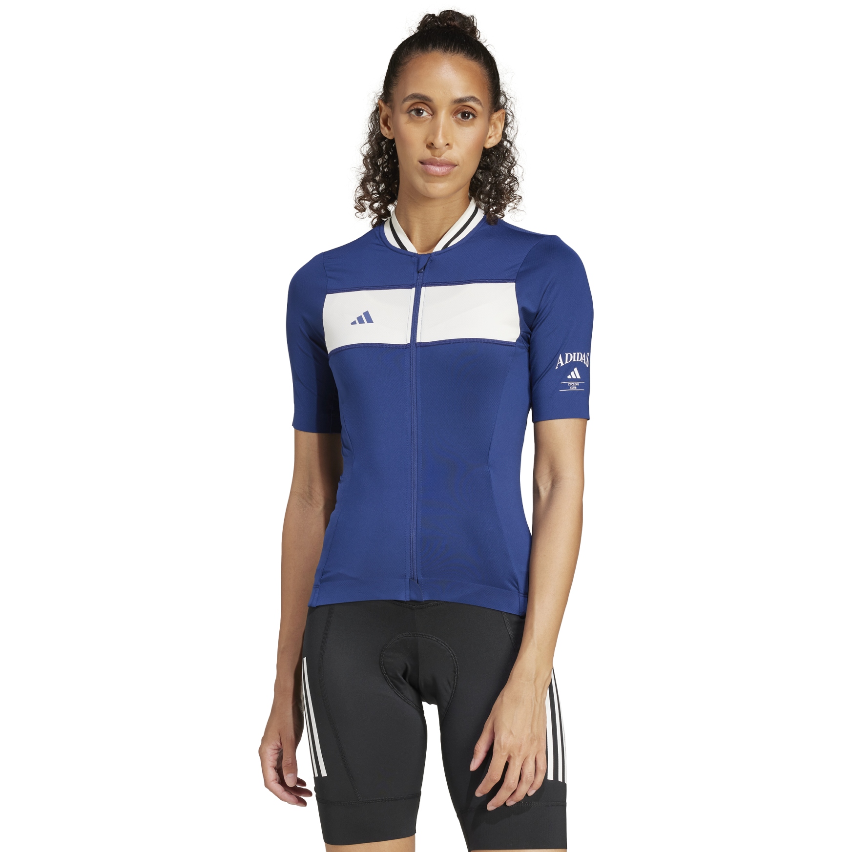 Produktbild von adidas Heritage Tempo 3-Stripes Radtrikot Damen - dark blue/chalk white JH1485