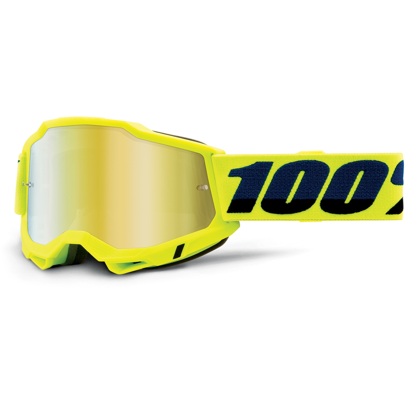 Produktbild von 100% Accuri 2 Goggle - Mirror Lens - Fluo Yellow / Gold + Clear