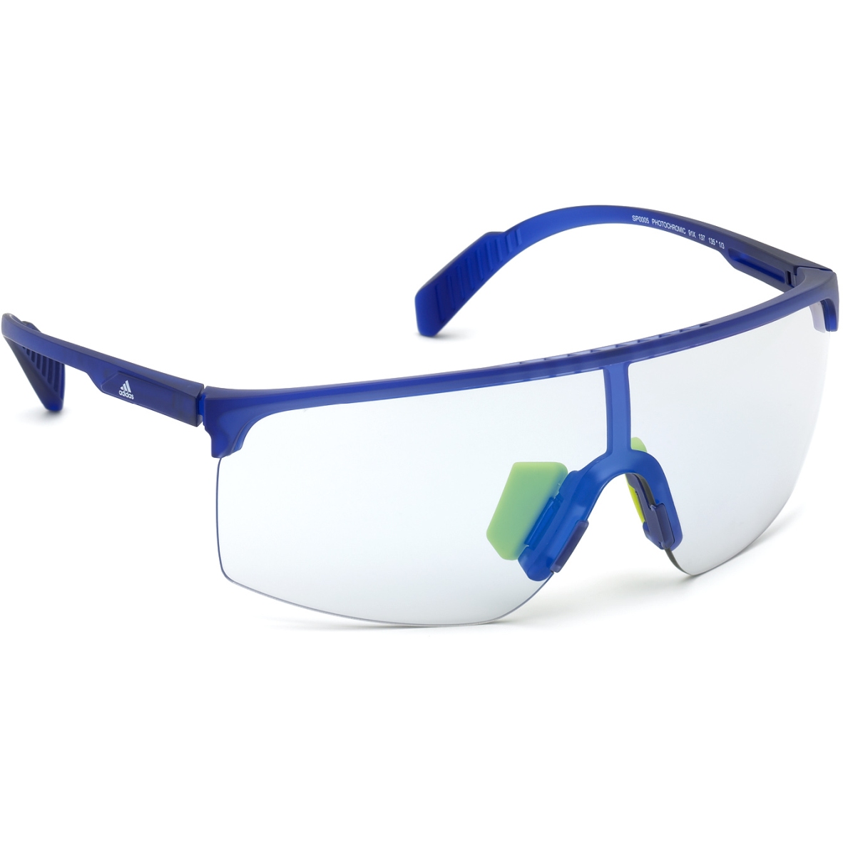 Picture of adidas Sp0005 Injected Sports Sunglasses - Frosted Electric Blue / Vario Grey Mirror Blue