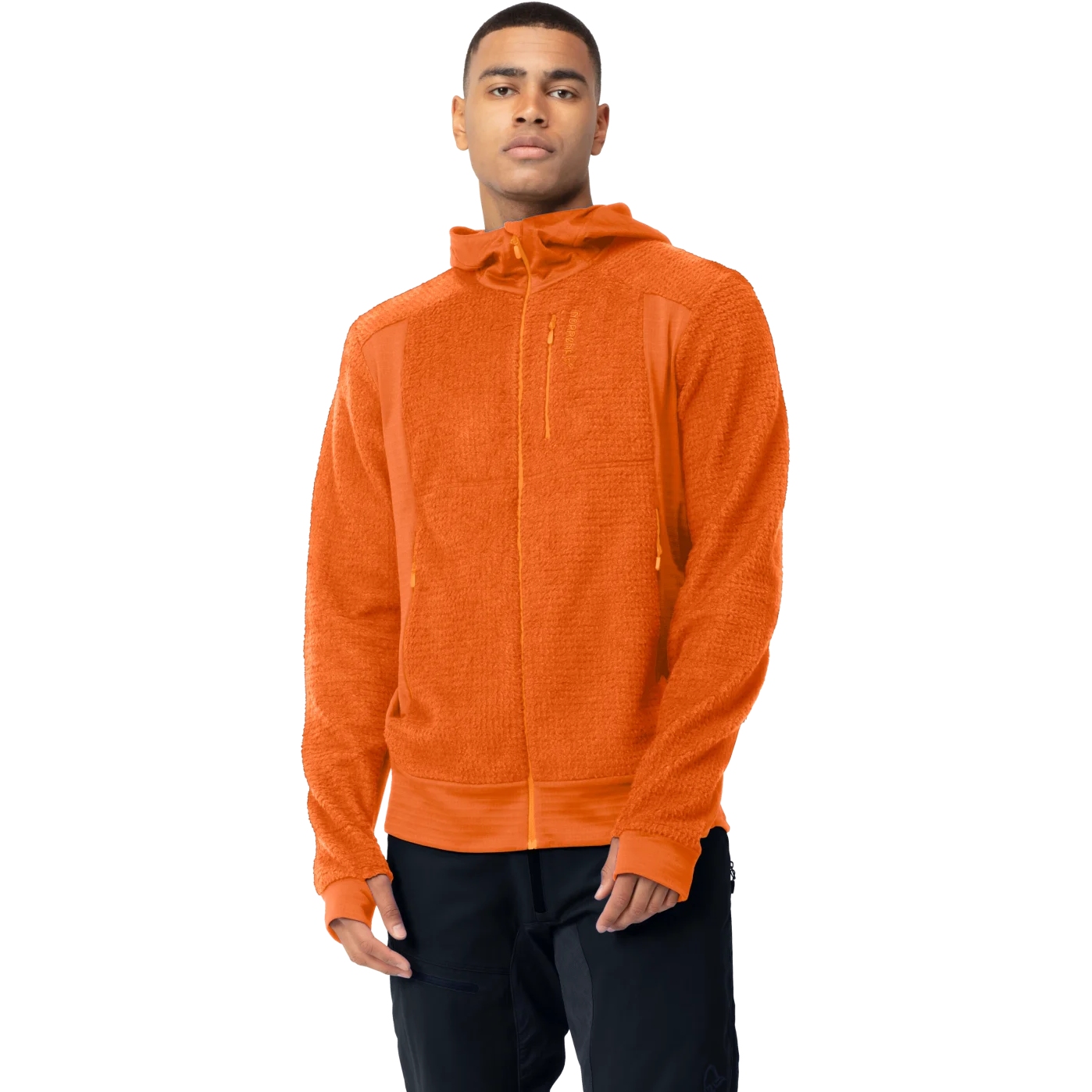 Picture of Norrona falketind Alpha120 Zip Hood Jacket Men - Gold Flame