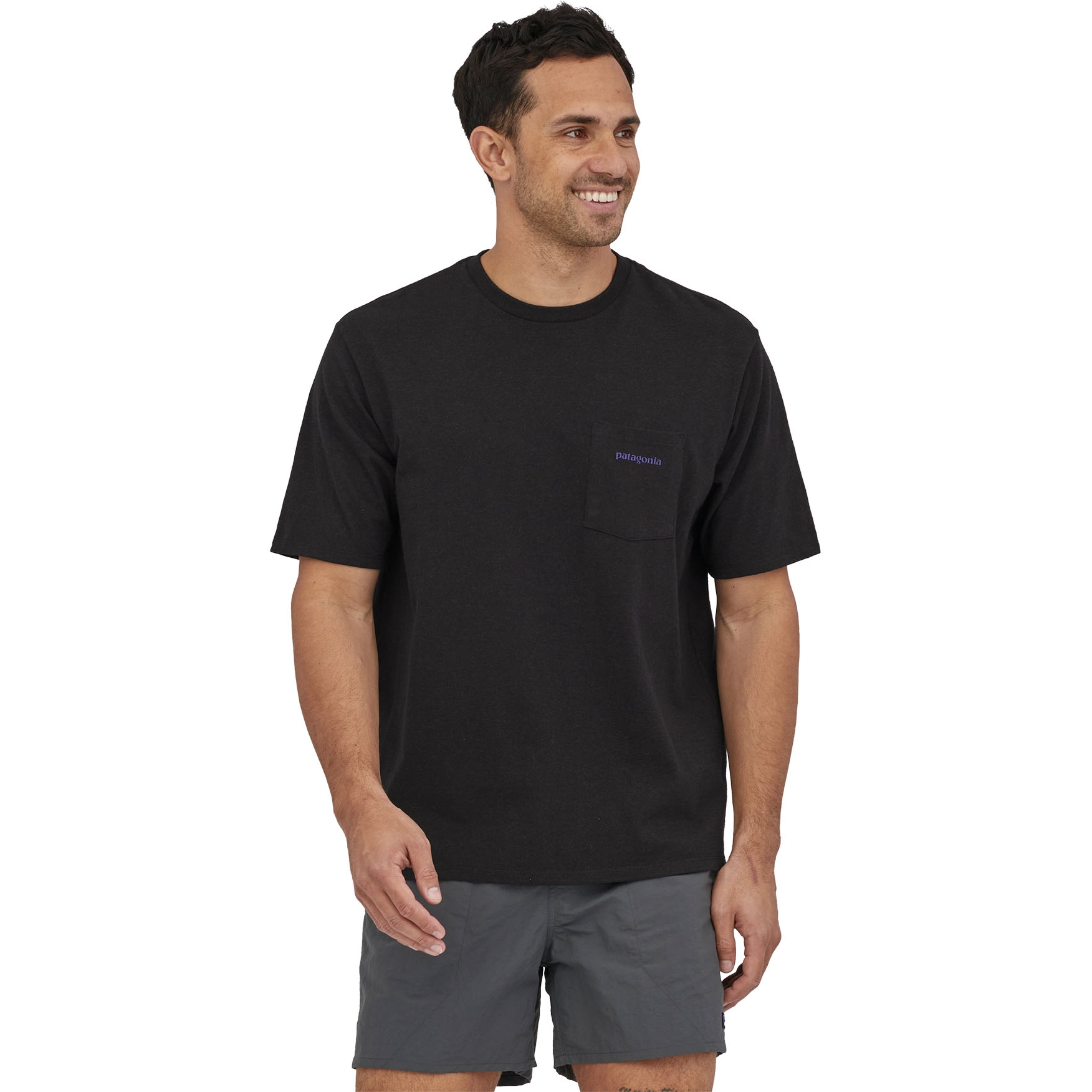 Produktbild von Patagonia Boardshort Logo Pocket Responsibili-Tee T-Shirt Herren - Ink Black