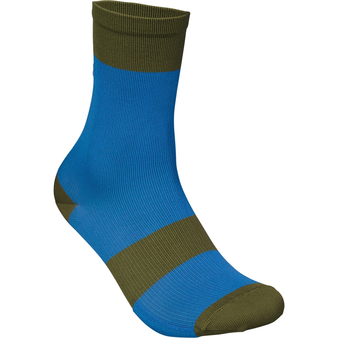 Picture of POC Youth&#039;s Essential MTB Sock - 8530 Natrium Blue/Epidote Green