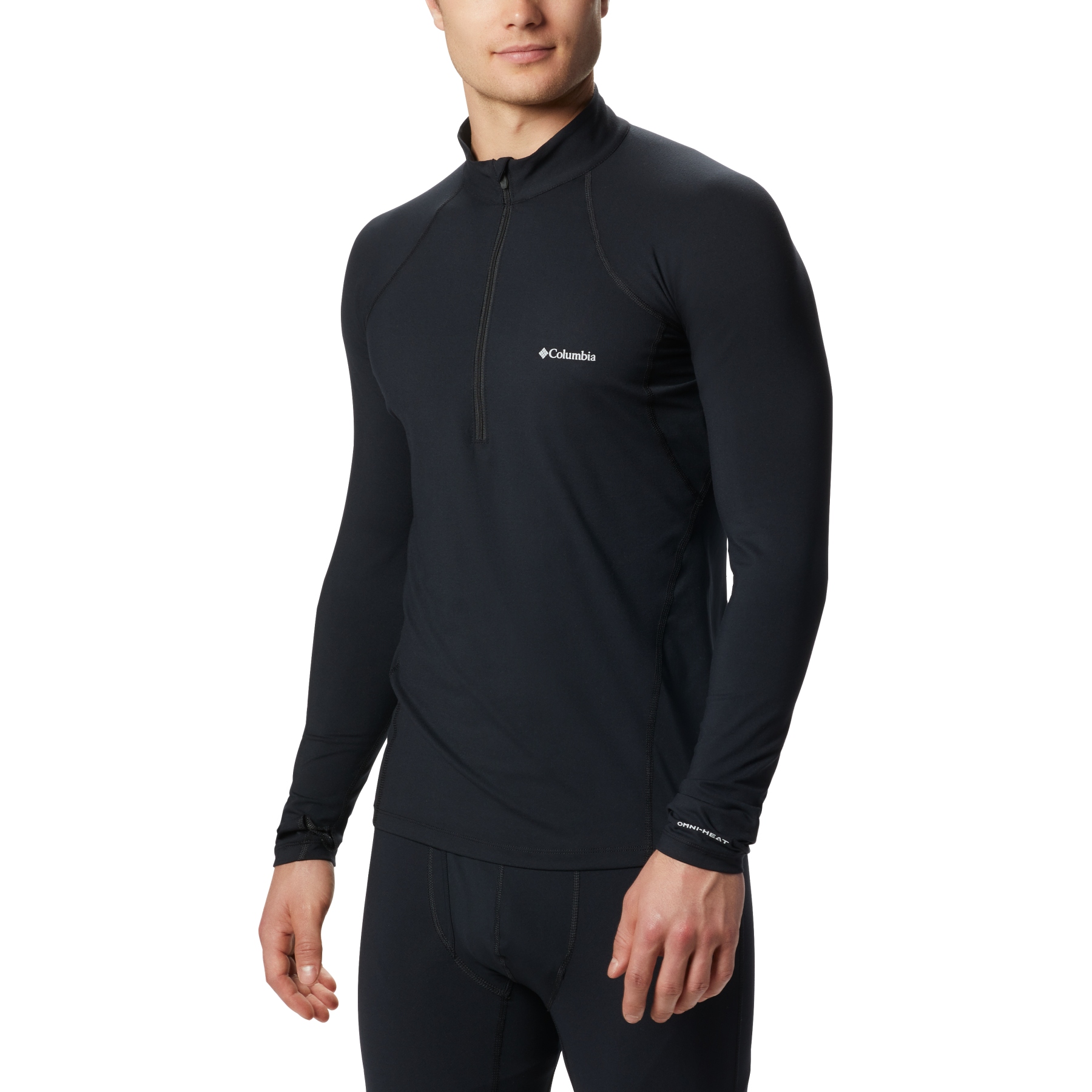 Picture of Columbia Midweight Stretch Half Zip Longsleeve Shirt - Black