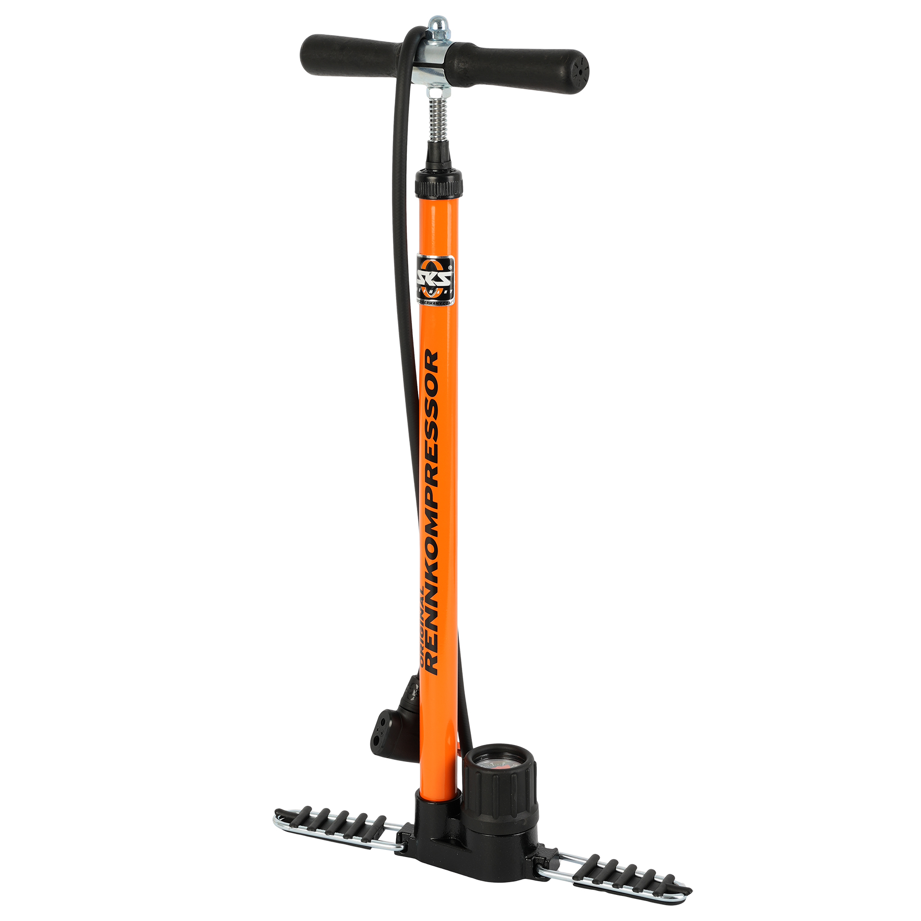 Zdjęcie: SKS Rennkompressor Floor Pump with Multivalve EASY Head - orange