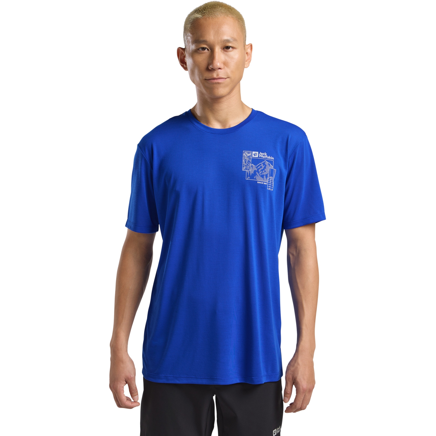 Picture of Jack Wolfskin Vonnan Graphic T-Shirt Men - EXPLORE vibrant blue
