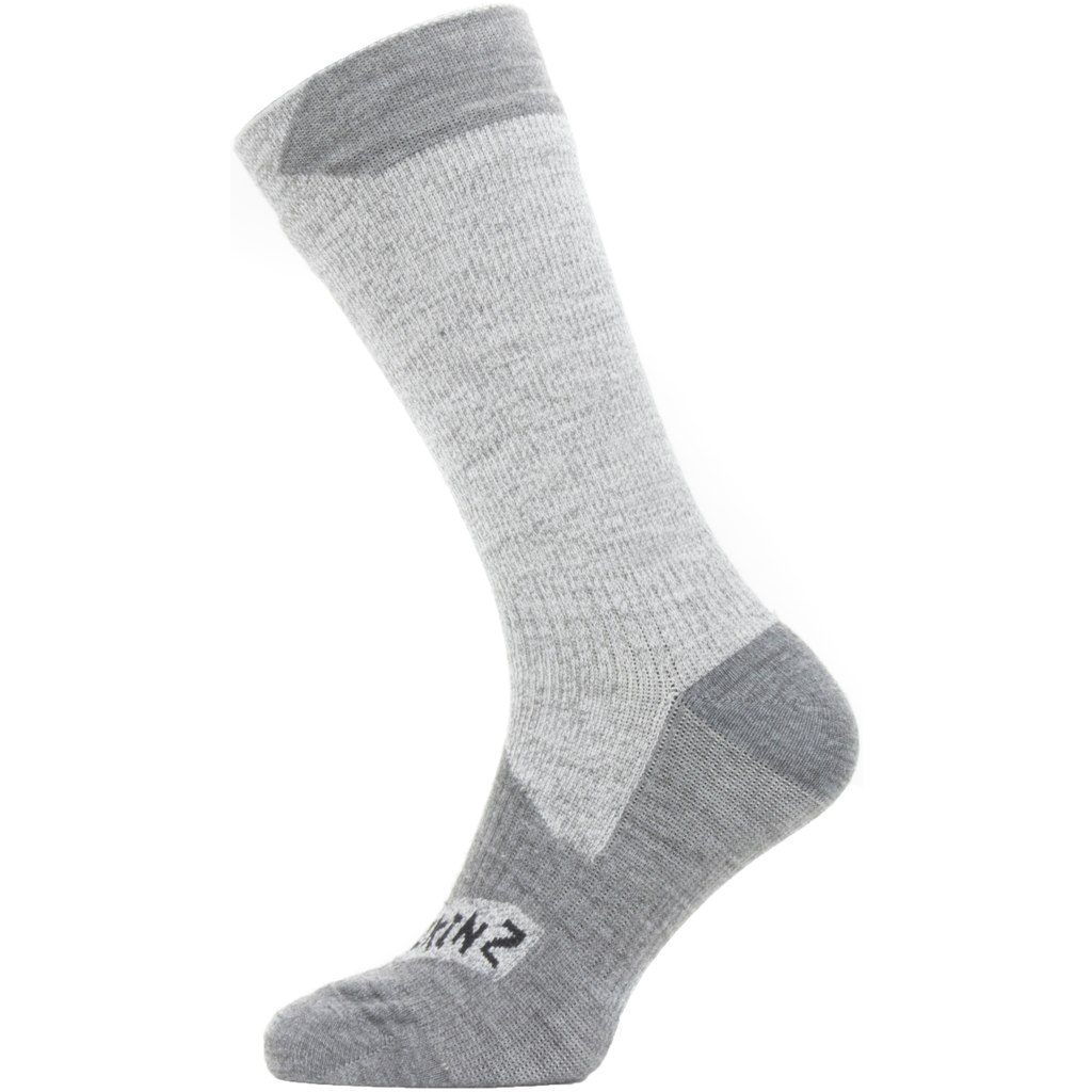 Image of SealSkinz Waterproof All Weather Mid Length Socks - Grey/Grey Marl