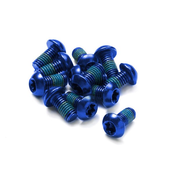 Productfoto van Reverse Components Bolts Set for Brake Disc - 12 Pieces - M5x10mm - blue
