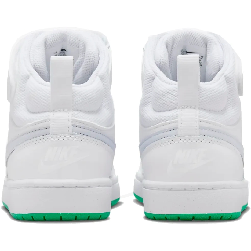 nike court borough mid white sneakers