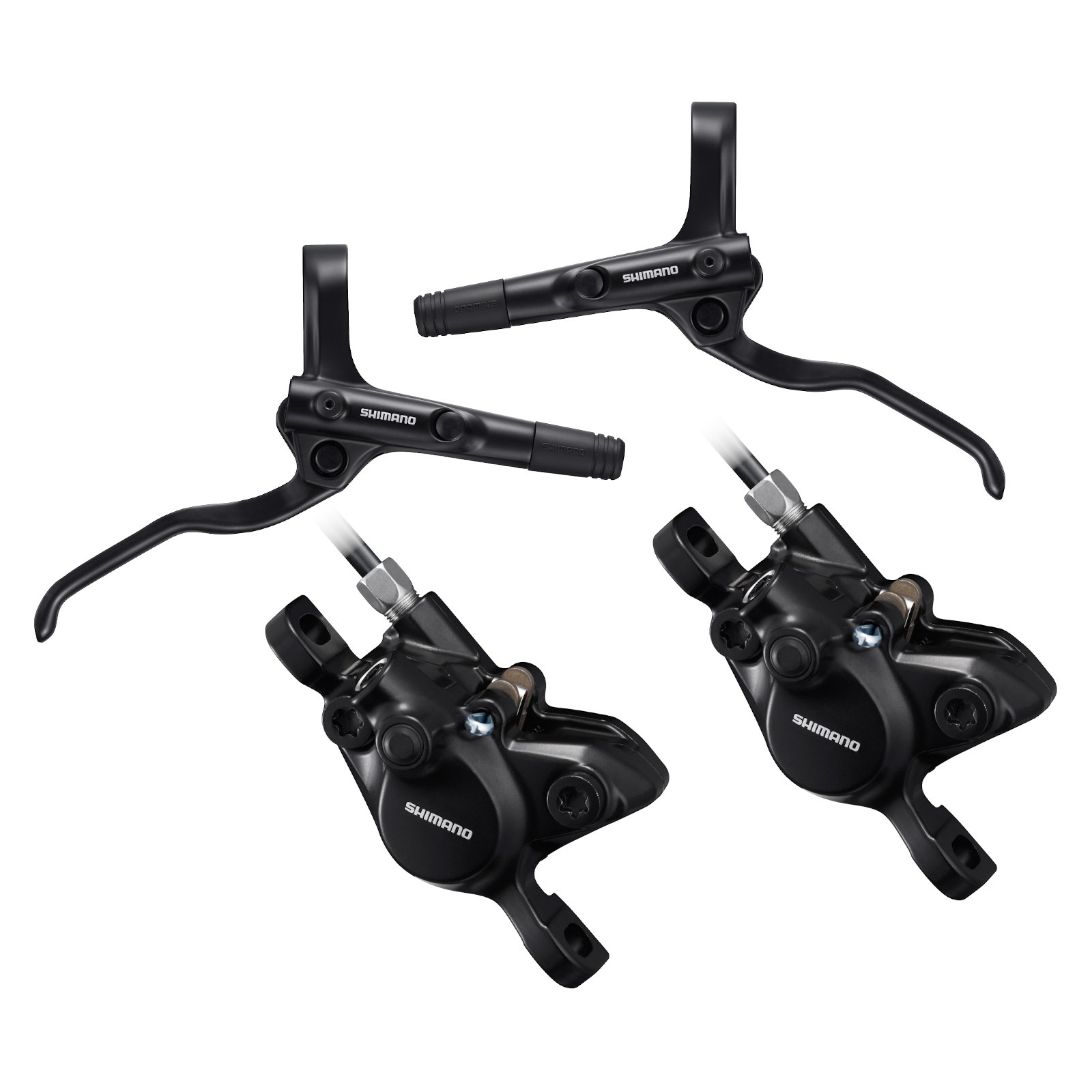 Productfoto van Shimano BL-MT200 + BR-MT200 Hydraulische Schijfrem - Postmount - Speciale Aanbieding - Set Vooraan + Achter
