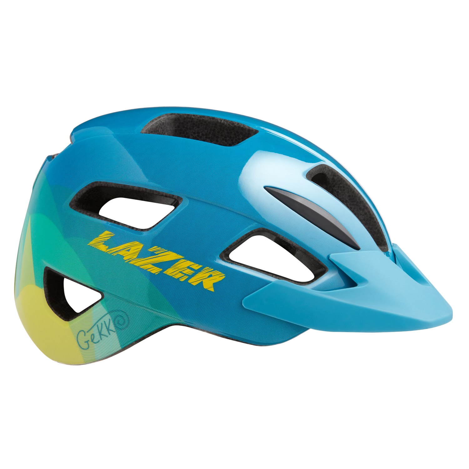 Image of Lazer Gekko + Net Children's Helmet - Blue Yellow