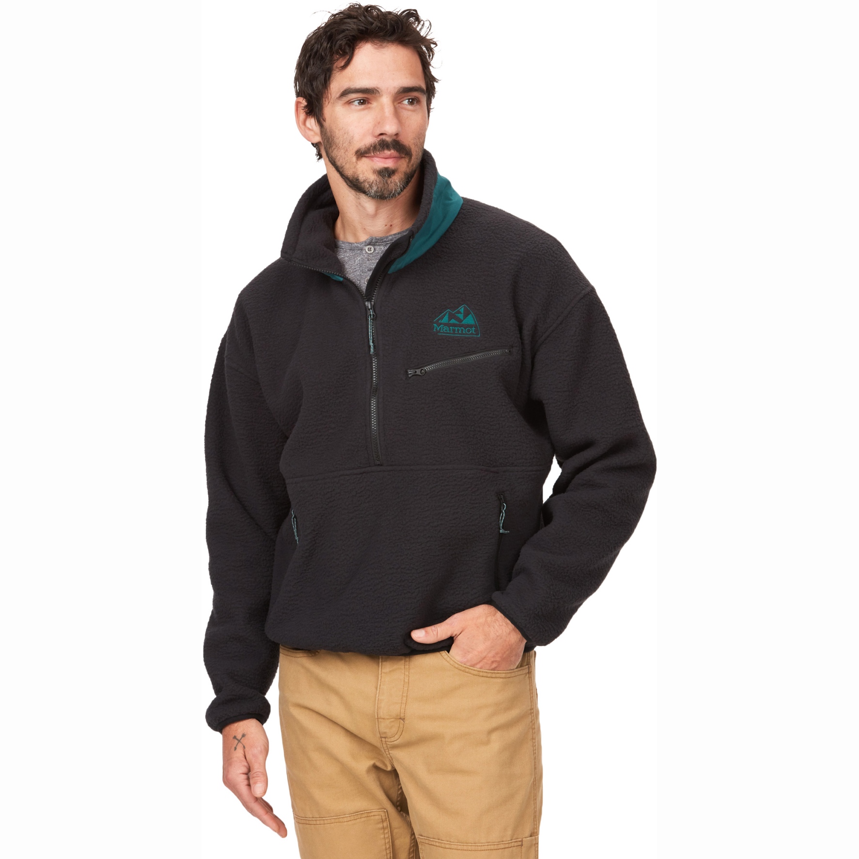 Polar fleece pullover men's best sale