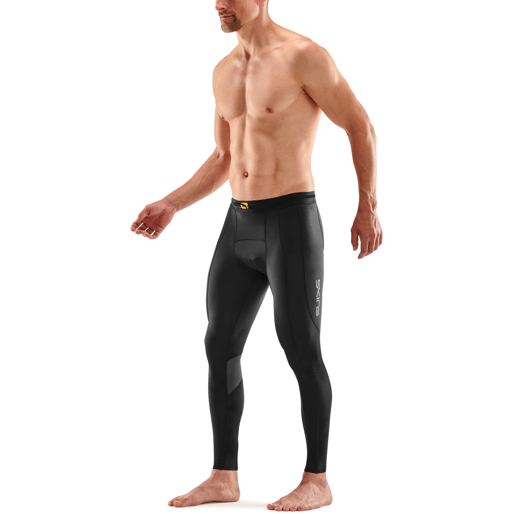 SKINS SERIES-3 MEN'S TRAVEL AND RECOVERY LONG TIGHTS CHARCOAL