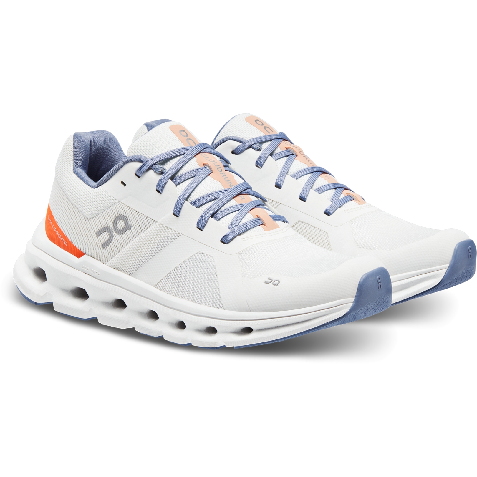 Picture of On Cloudrunner Wide Women Running Shoe - Undyed-White &amp; Flame