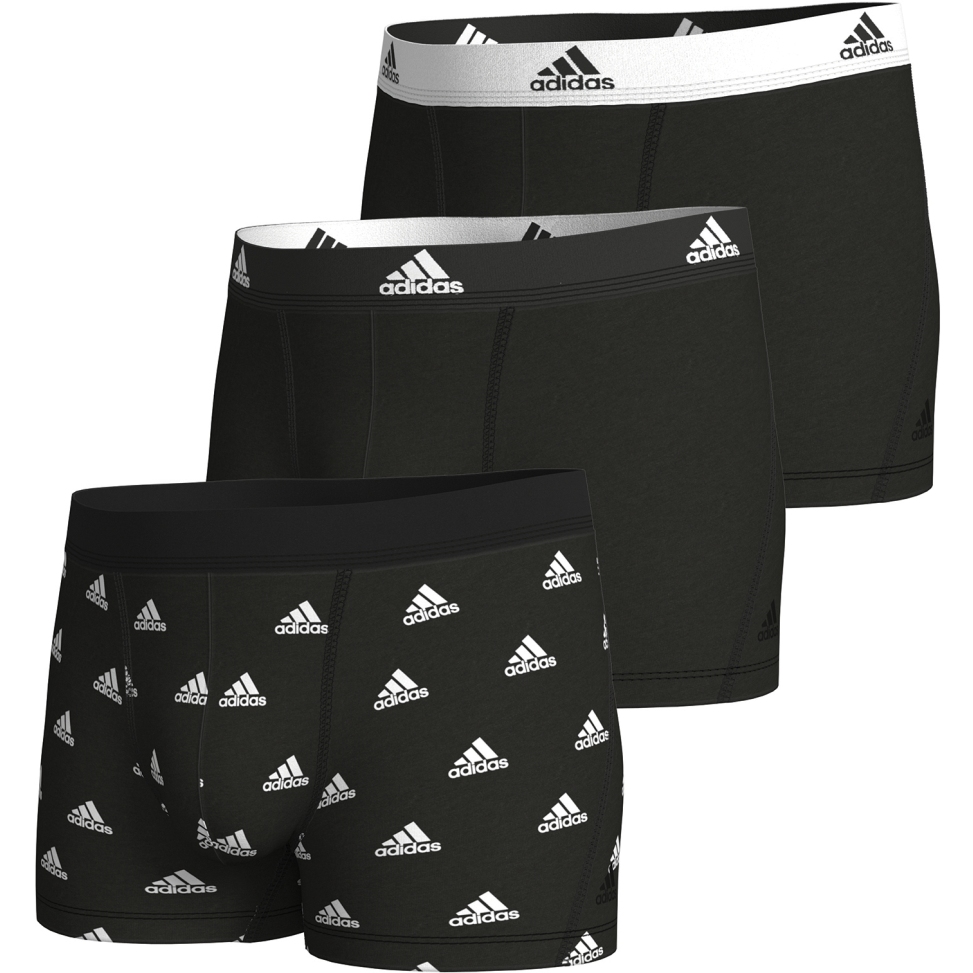 adidas Sports Underwear Active Flex Cotton Trunk Men - 3 Pack - 076-black