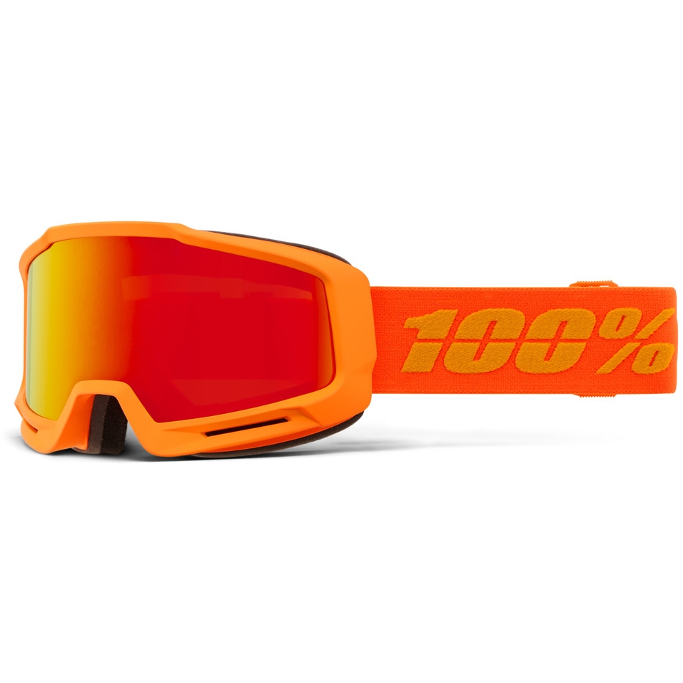 Produktbild von 100% Okan Snow Goggle - HiPER Mirror Lens - Essential Fluo Orange / Vermillion - Red
