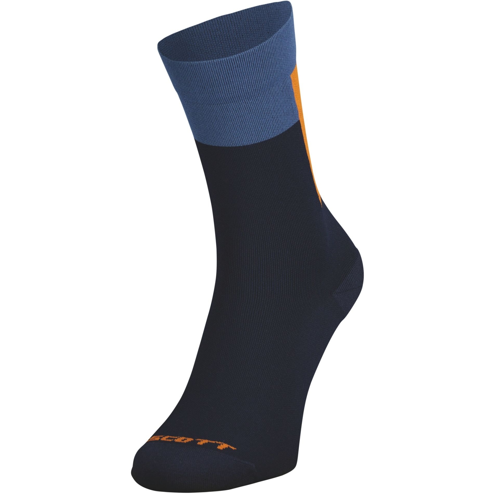 Picture of SCOTT Block Stripe Crew Socks - dark blue/braze orange