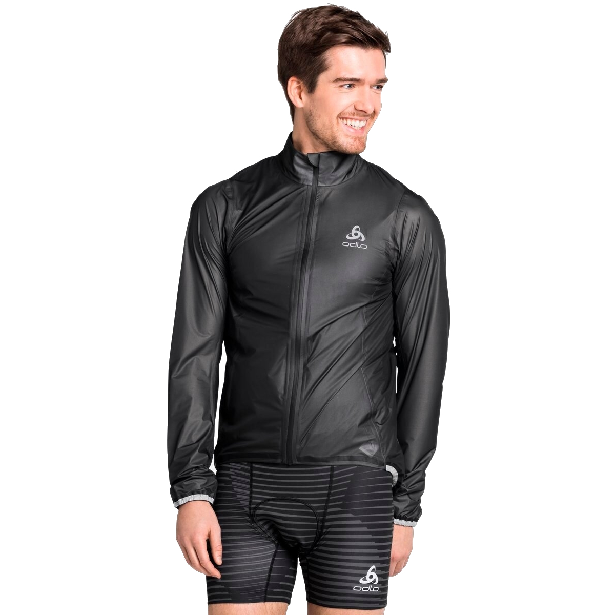Picture of Odlo Men&#039;s Zeroweight Dual Dry Waterproof Hardshell Cycling Jacket - black