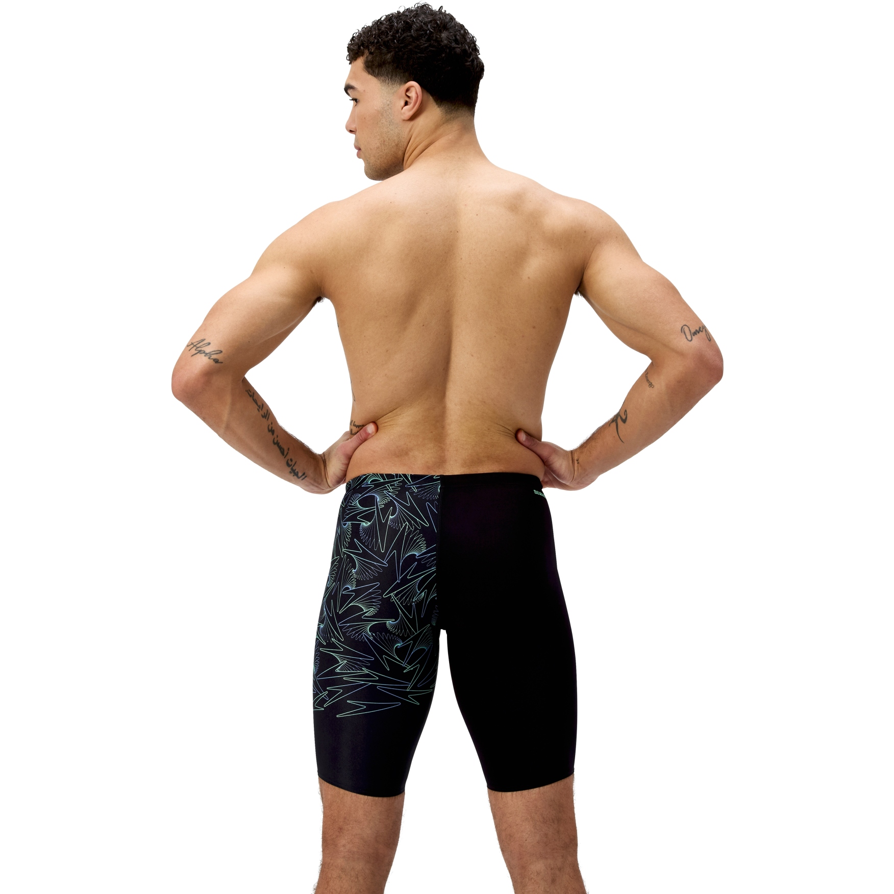 Speedo Short de Bain Homme Hyperboom V-Cut black/alfalfa green