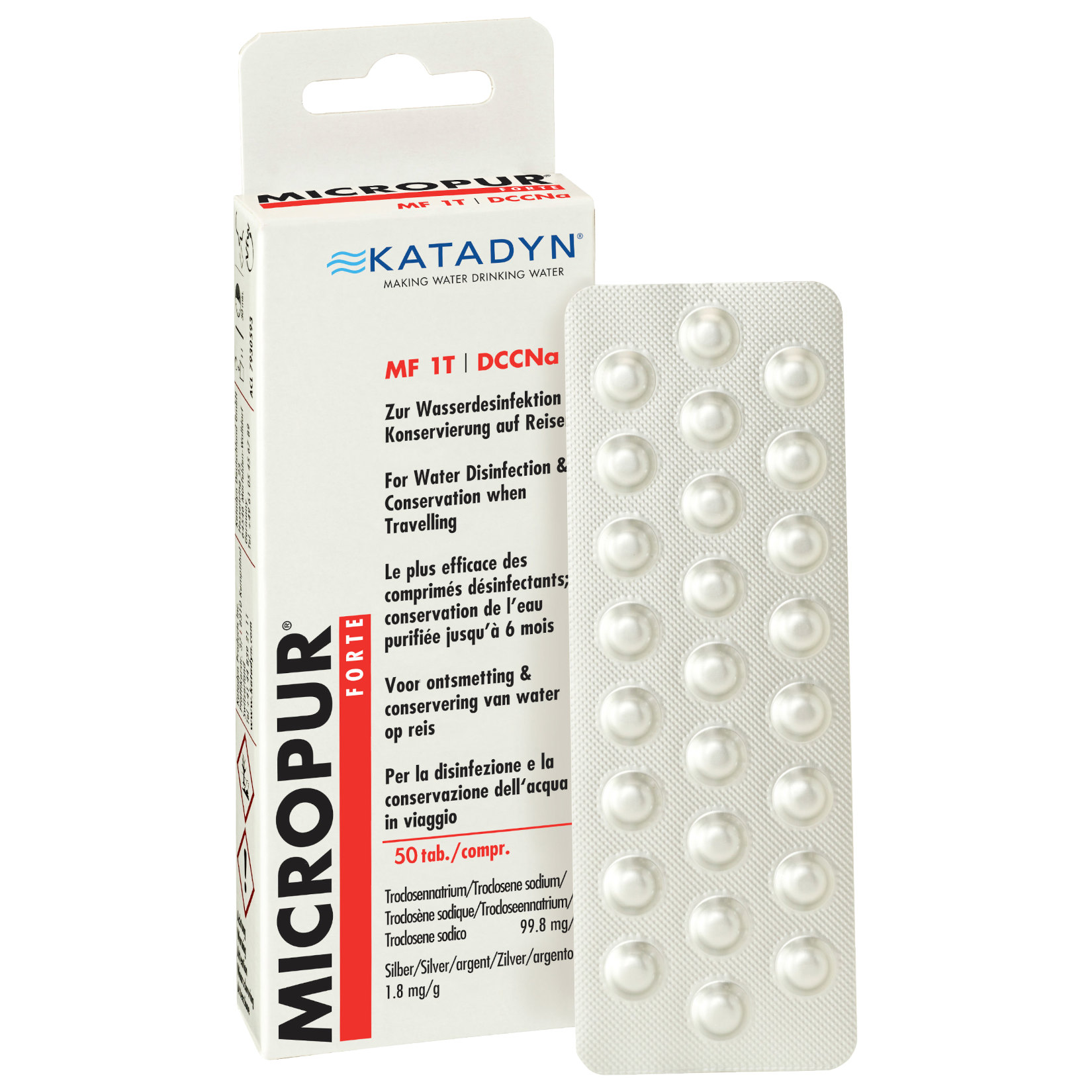 Productfoto van Katadyn Micropur Forte MF 1T Water Disinfection - 50 Tablets