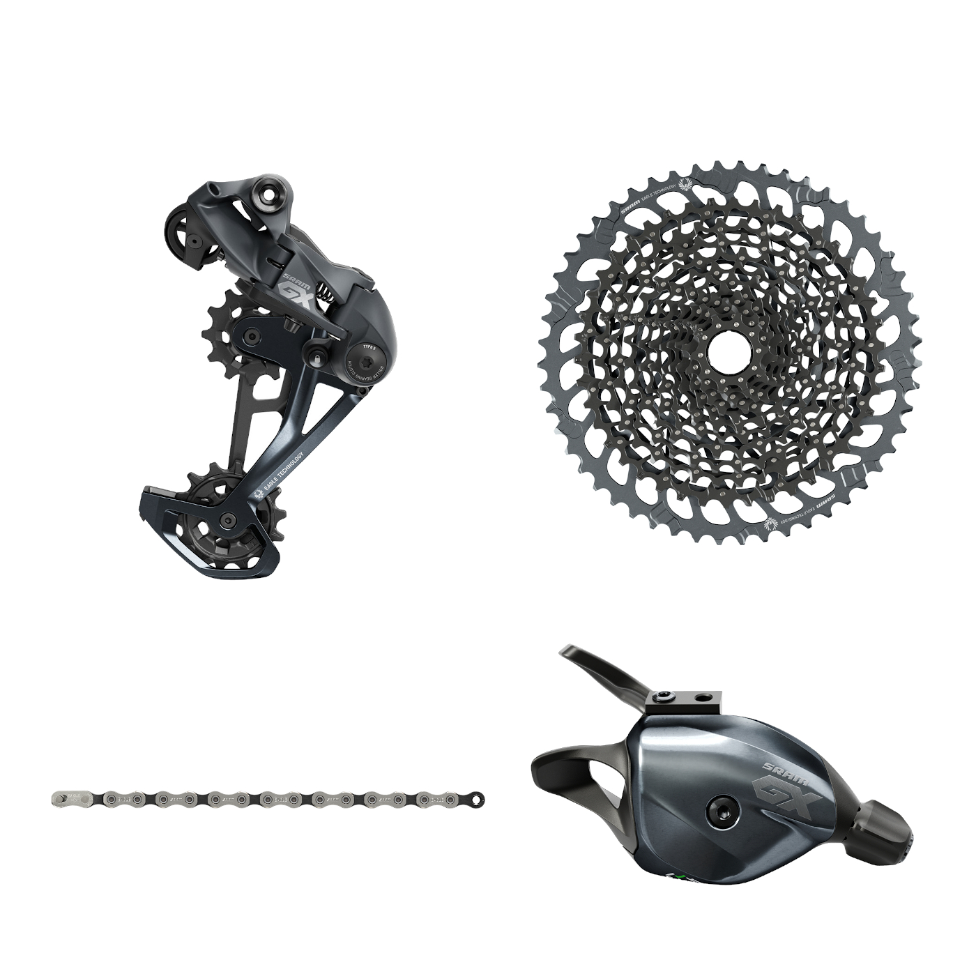 Picture of SRAM GX Eagle 1x12-speed Upgrade Kit - Trigger Shifter - 10-52 t. Cassette