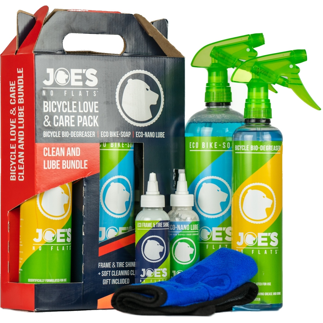Produktbild von Joe&#039;s No Flats Clean &amp; Lube Bundle Reinigungs-und Pflegeset