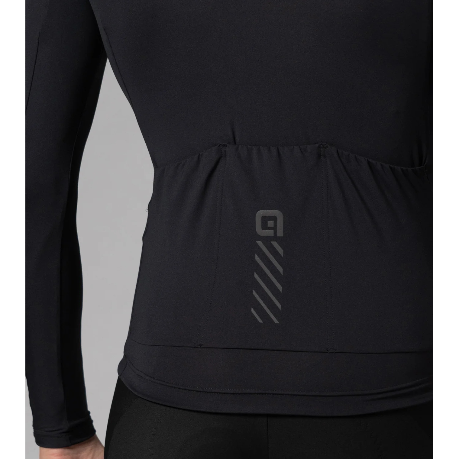 Maillot Cyclisme Manches Longues Ale – Noir, Taille L, Hiver