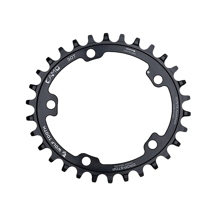 Picture of Wolf Tooth CAMO Elliptical Chainring | Oval | 5-Bolt Mount | Drop-Stop B - black
