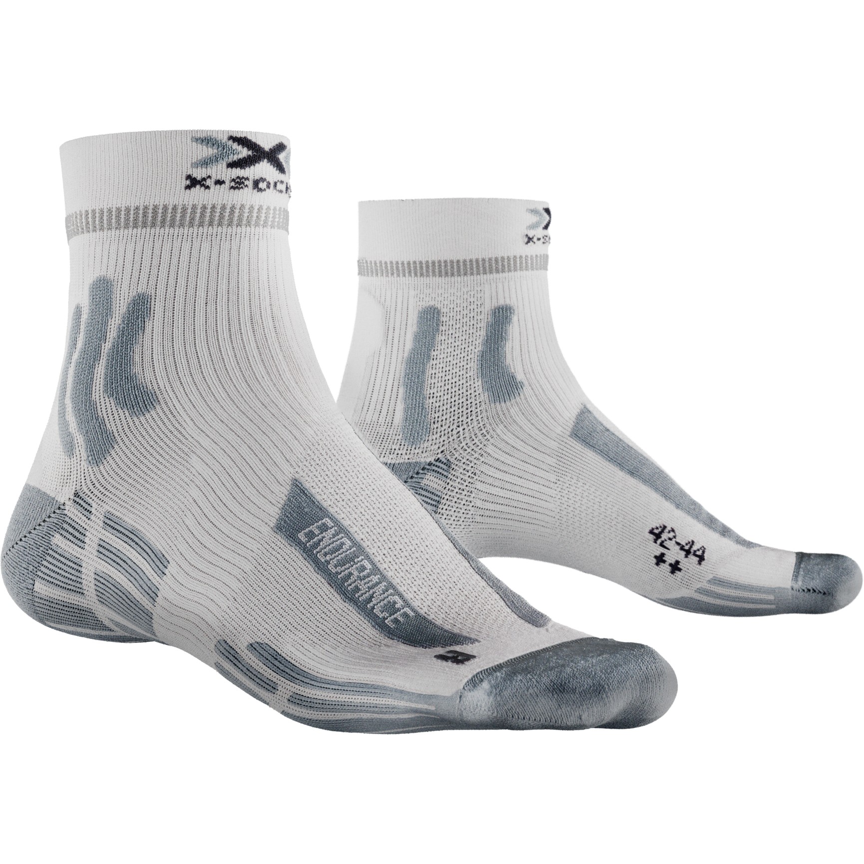 Picture of X-Socks Endurance 4.0 Running Socks - arctic white/dolomite grey