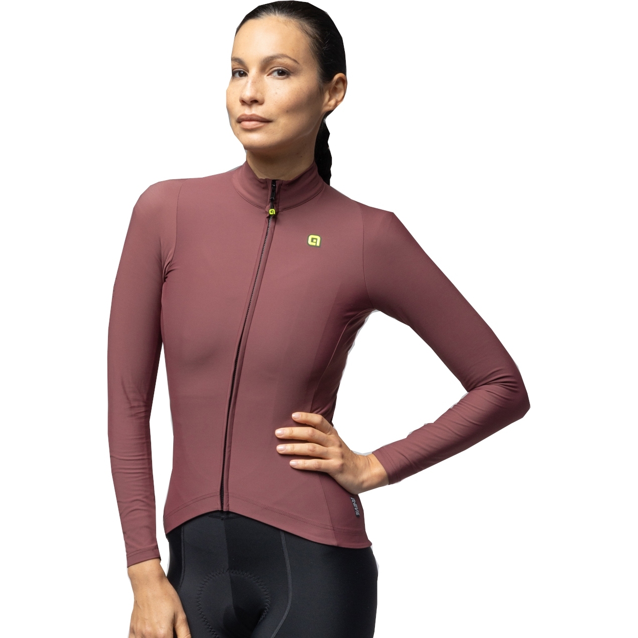 Женская майка с длинным рукавом Alé R-EV1 Warm Race 2.0 - бордовый