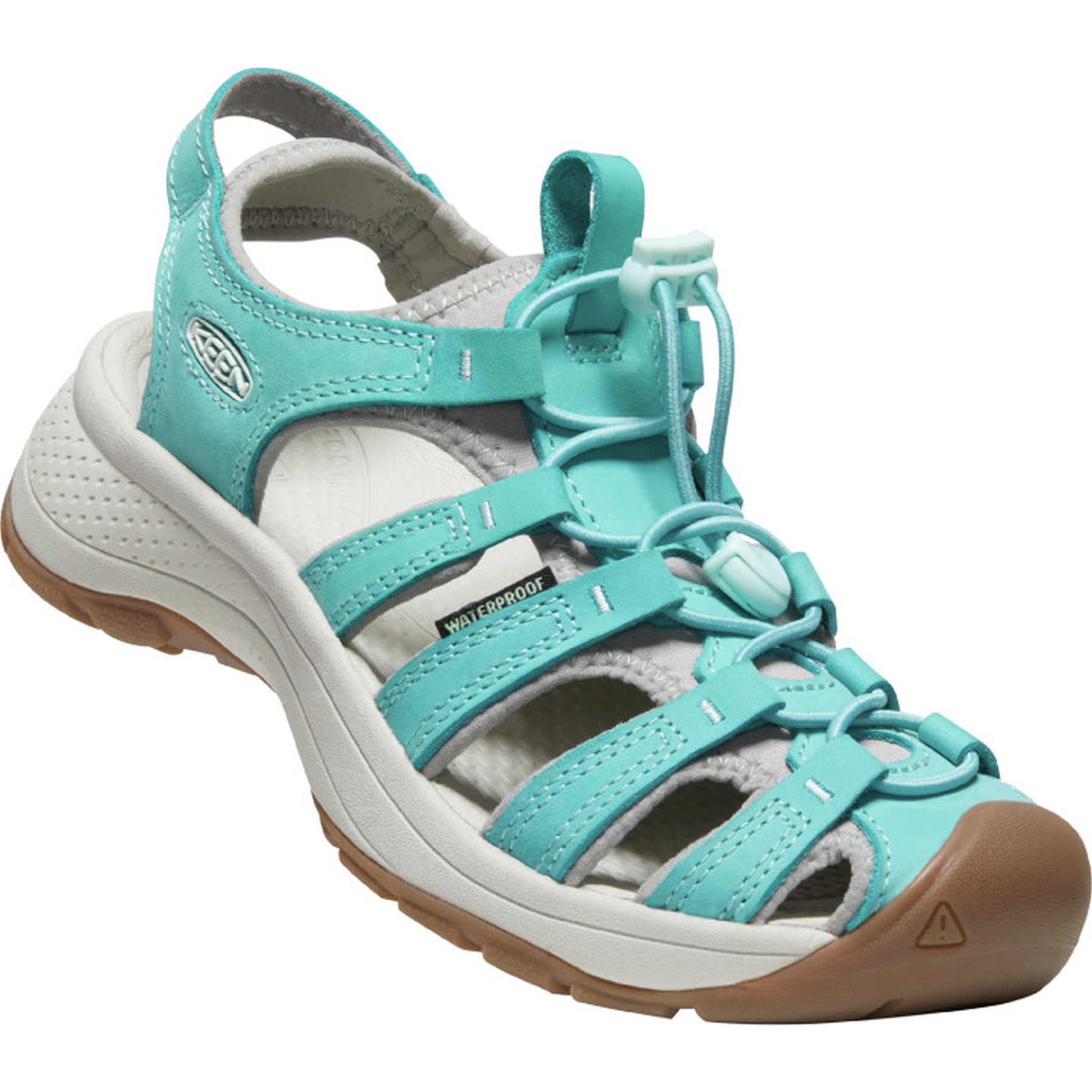 Picture of KEEN Astoria West Leather Women&#039;s Sandals - Porcelain / Blue Glass