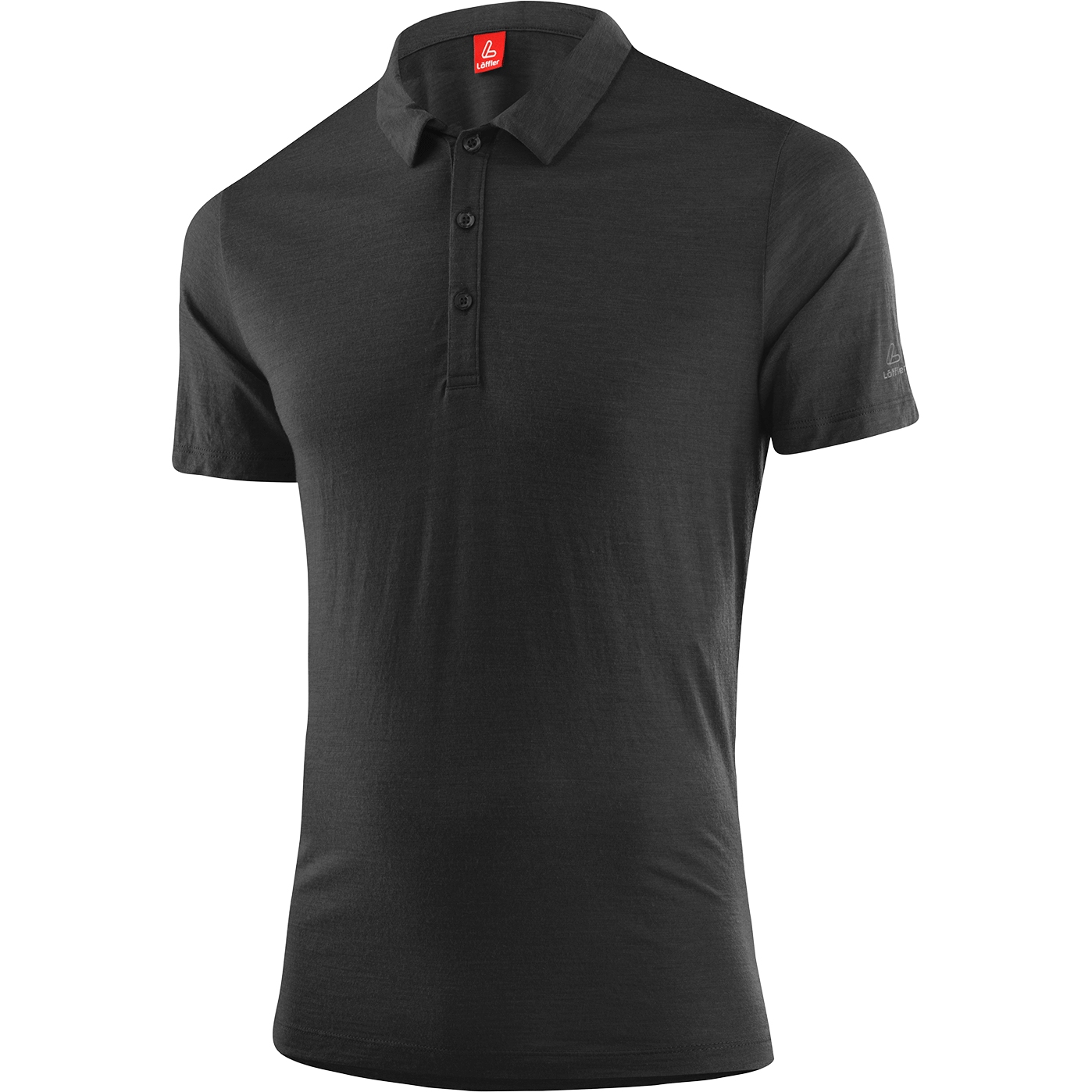 Produktbild von Löffler Merino-Tencel™ Poloshirt Herren - schwarz 990