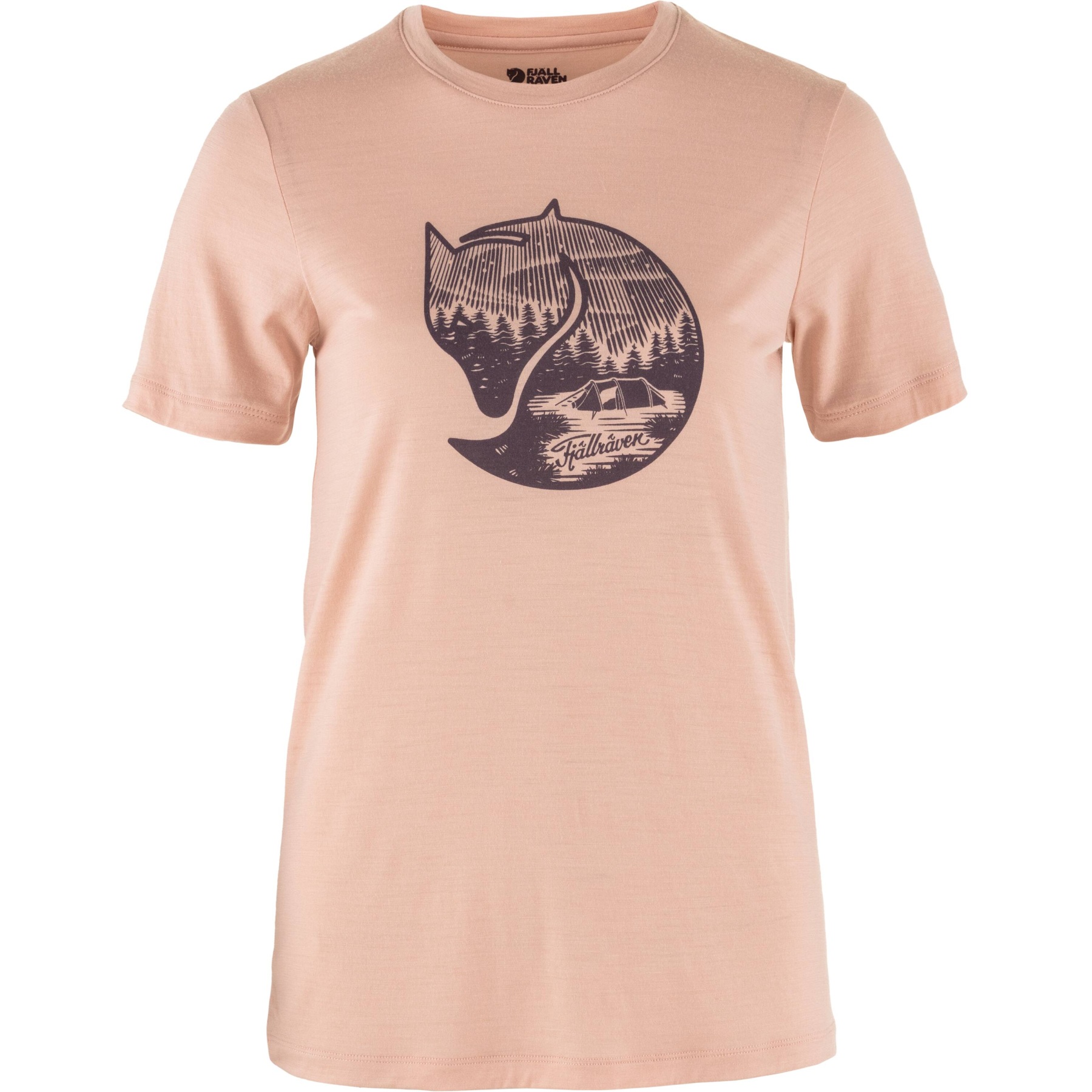 Foto de Fjällräven Camiseta Mujer - Abisko Wool Fox - chalk rose-port