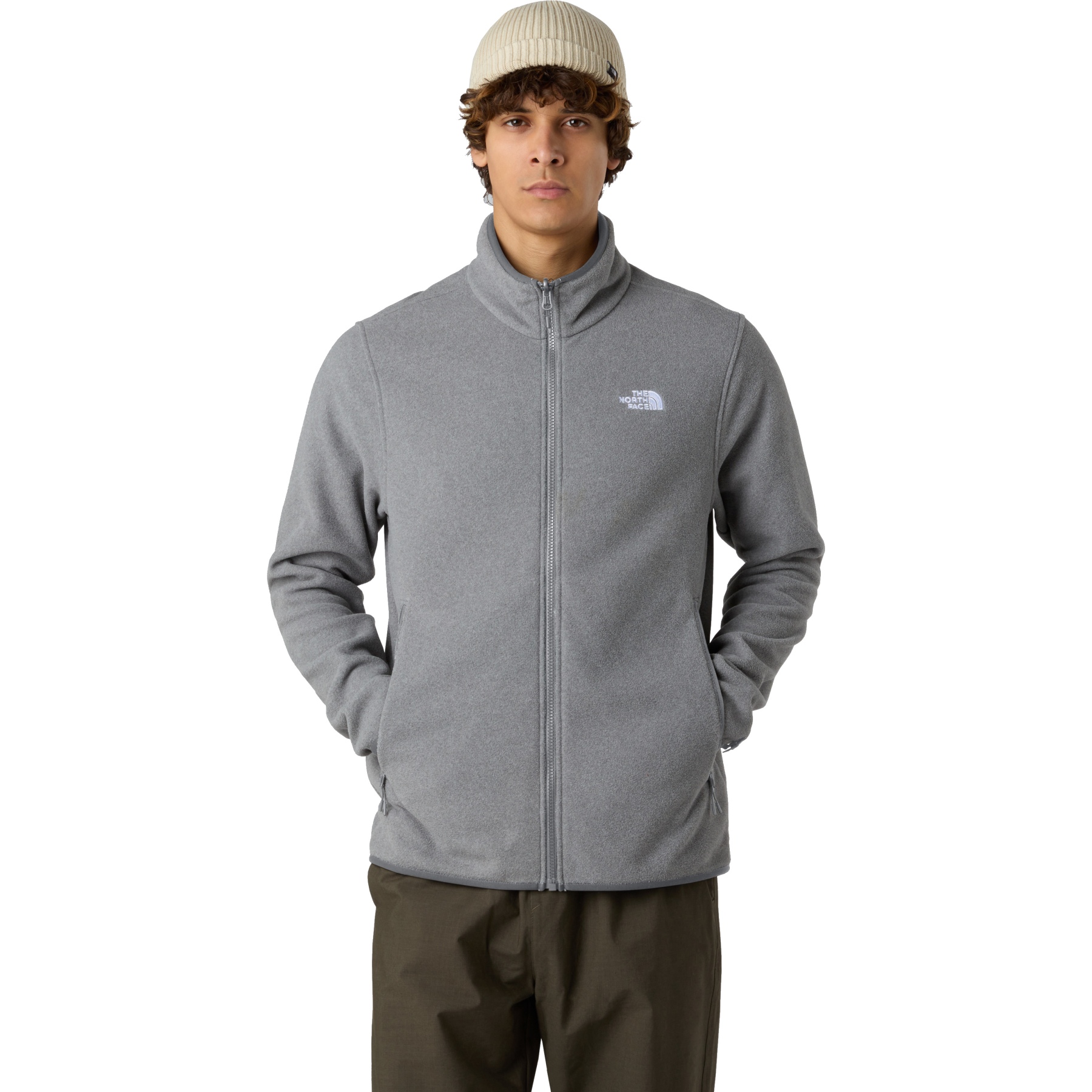 The North Face Veste Polaire Homme - Glacier - Mushroom Grey