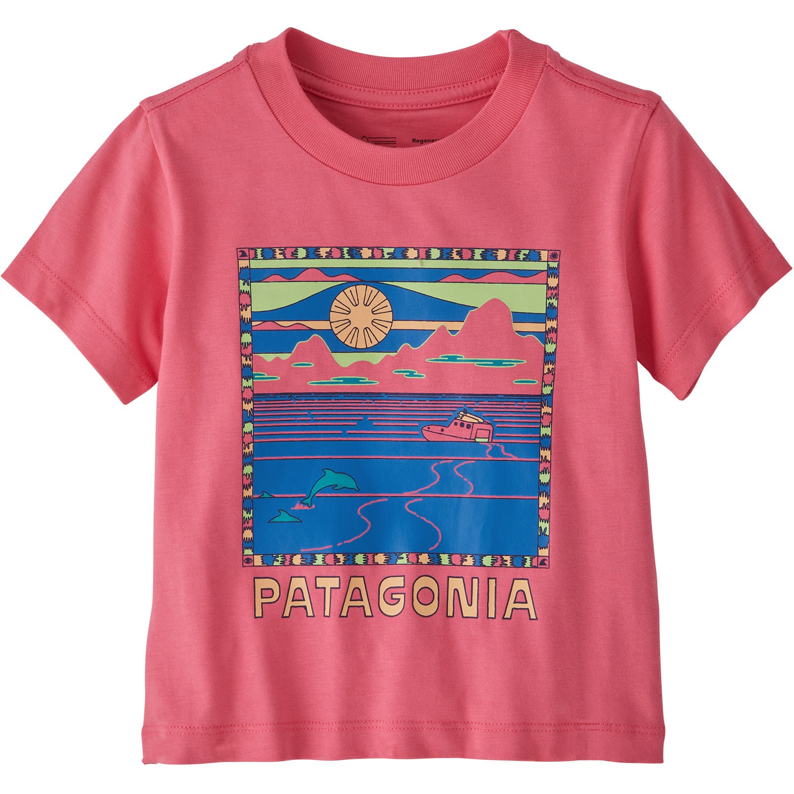 Productfoto van Patagonia Graphic T-Shirt Baby - Summit Swell: Afternoon Pink