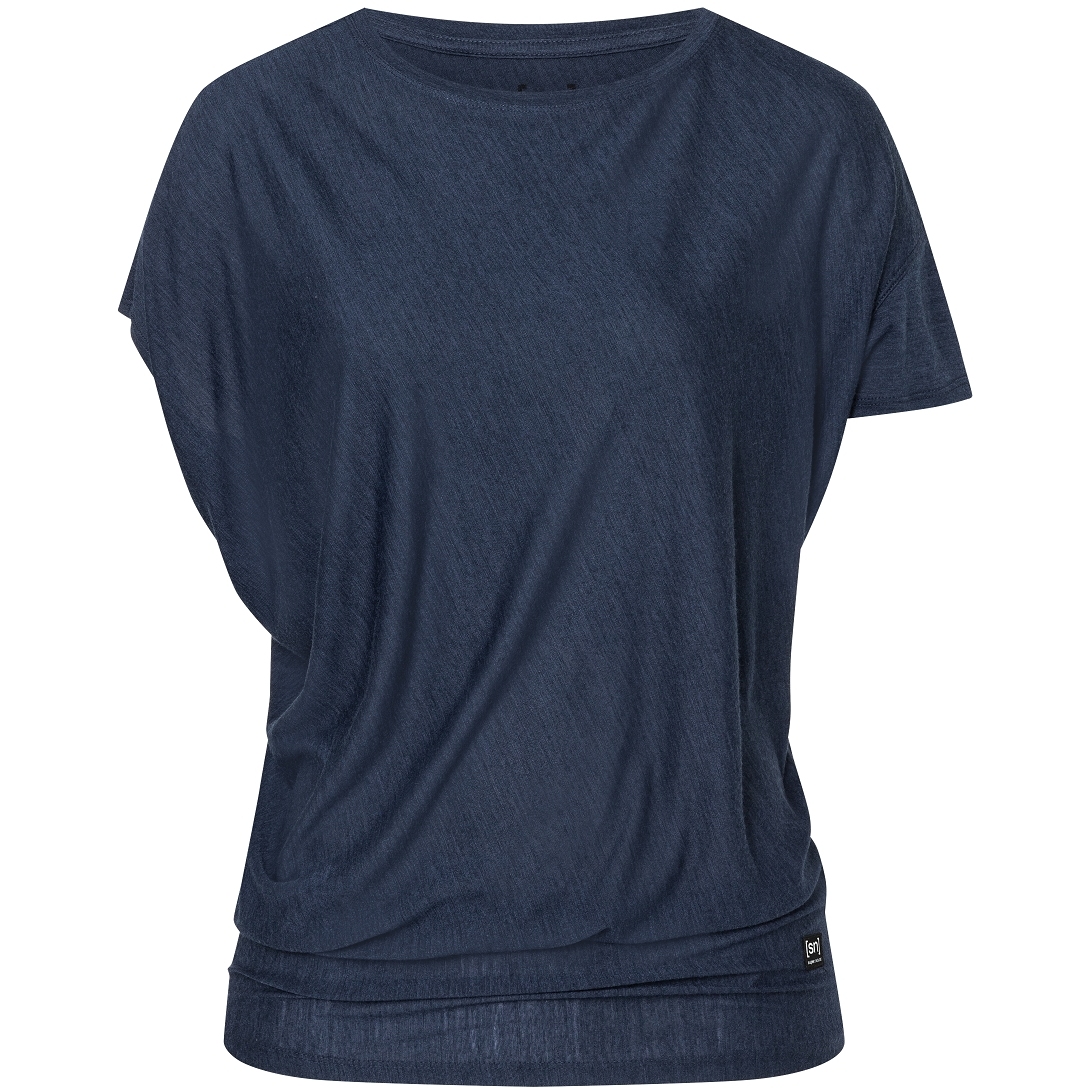 Produktbild von SUPER.NATURAL Yoga Loose Damen T-Shirt - Blue Iris Melange