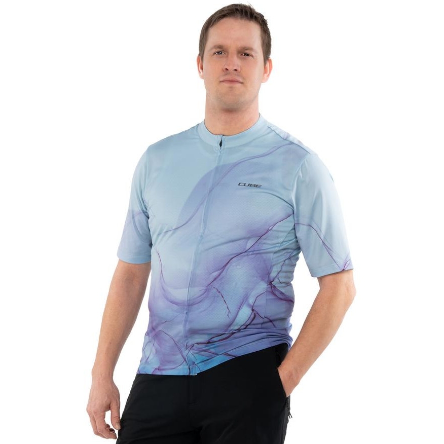 Produktbild von CUBE CMPT Artline Kurzarmtrikot Herren - blue´n´purple