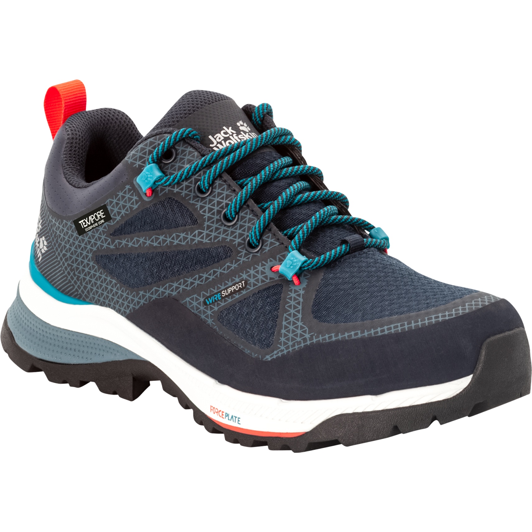 Picture of Jack Wolfskin Force Striker Texapore Low Hiking Shoes Women - dark blue / blue