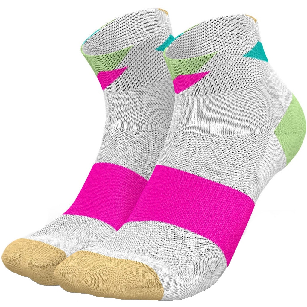 Picture of INCYLENCE Ultralight Strikes Short Socks - White Pink