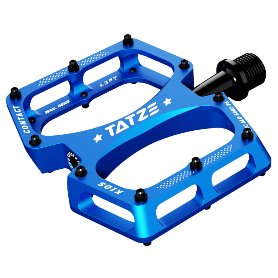Productfoto van Tatze CONTACT CNC - MTB Flat Pedals - Kids - blue